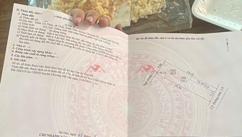 CHÍNH CHU BÁN LÔ ĐẤT 103,1M TẠI THỦY XUÂN TIÊN-CHƯƠNG MỸ-HÀ NỘI2617093