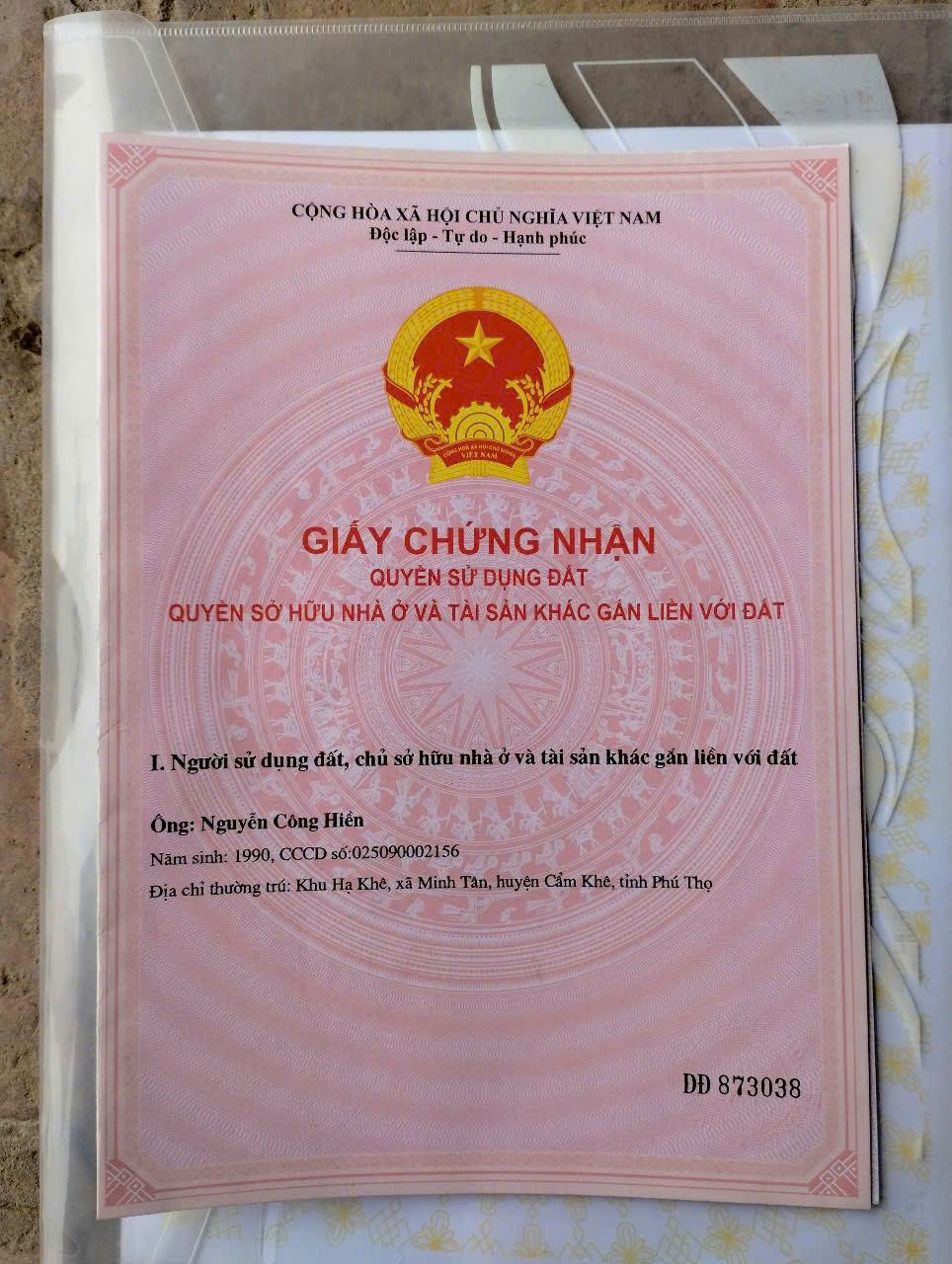 Gia đình không có nhu cầu sử dụng cần bán lô đất Tại Khu Đình – Xã Thượng Long – Yên Lập – Phú Thọ.2618863