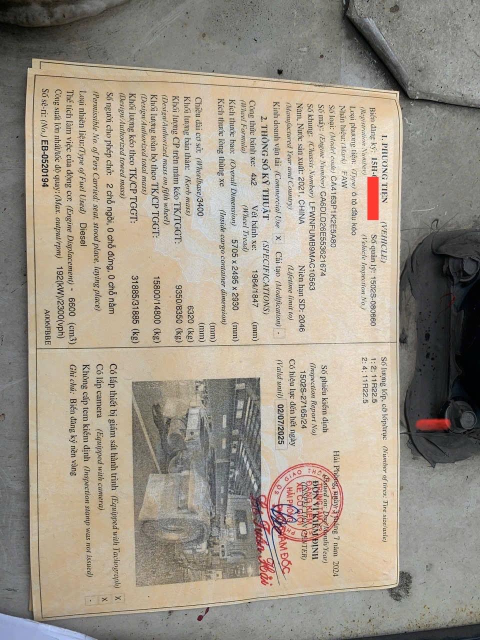 Bán Xe Đầu Kéo Faw 1 Cầu 260Hp 2553546