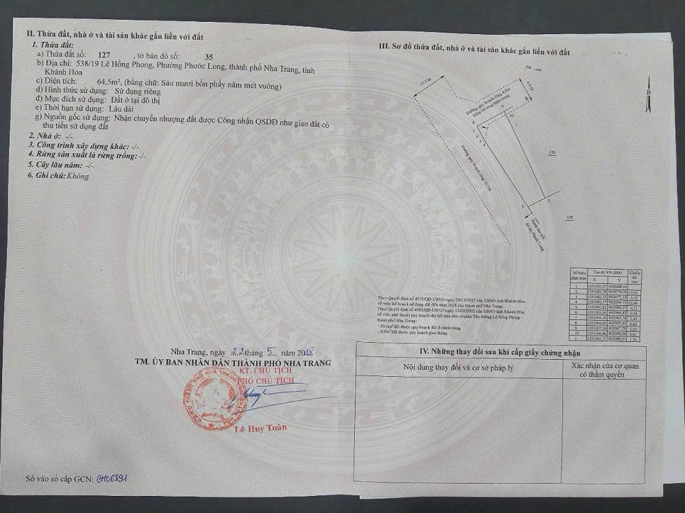 Căn góc dãy nhà trọ 3 phòng, Phường Phước Long TP Nha Trang, đường nhựa 12m, giá chỉ 2,3 tỷ. Không thể rẻ hơn2610722