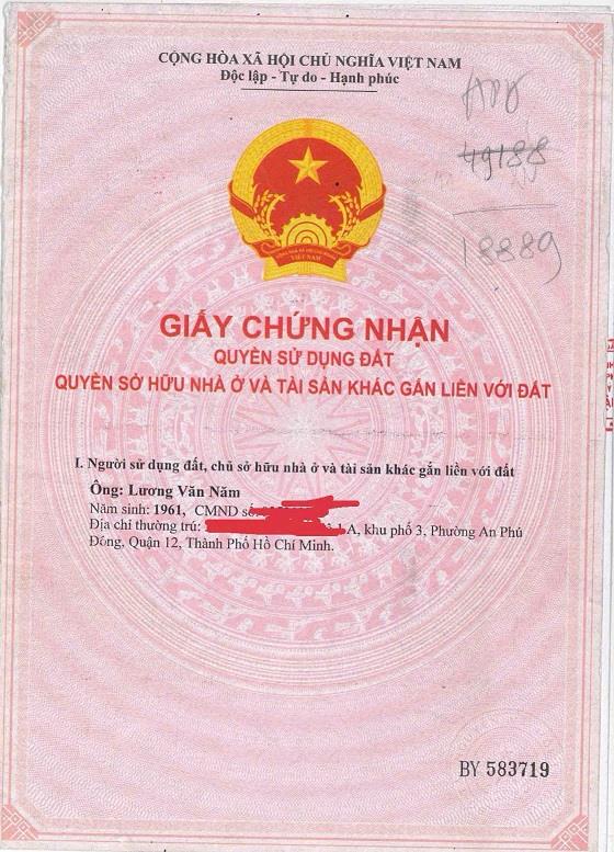 Chính Chủ Bán Nhanh Lô Đất 2 mặt Tiền, Full Thổ Cư Tại Q.122396645