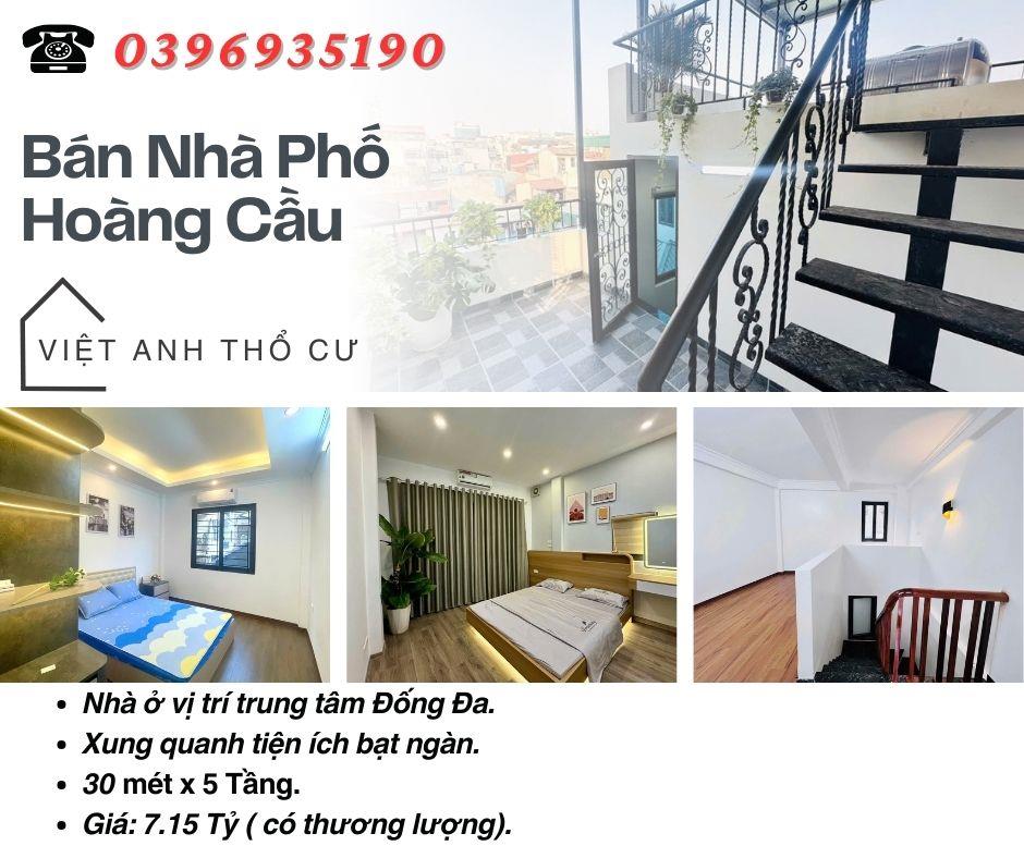 Bán nhà Phố Hoàng Cầu_Dân Xây Ở_ Gần Hồ Sinh Thái_30mx5T_ Giá: 7.15 tỷ_Lh: 0396935190.2384466