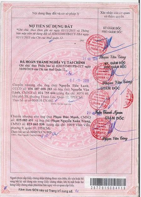 Chính Chủ Bán Nhanh Lô Đất 2 mặt Tiền, Full Thổ Cư Tại Q.122396643