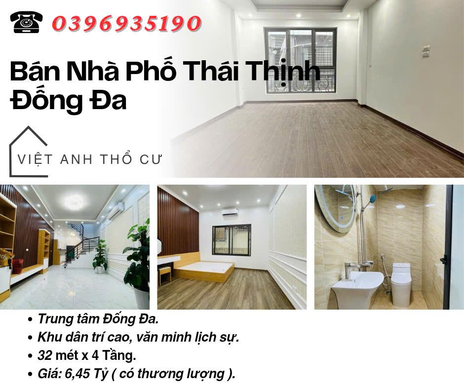 Bán nhà phố Thái Thịnh_Lô Góc Ba Thoáng_Khu Dân Trí Cao_32mx4T_Giá: 6.45 Tỷ_Lh: 0396935190.2517873