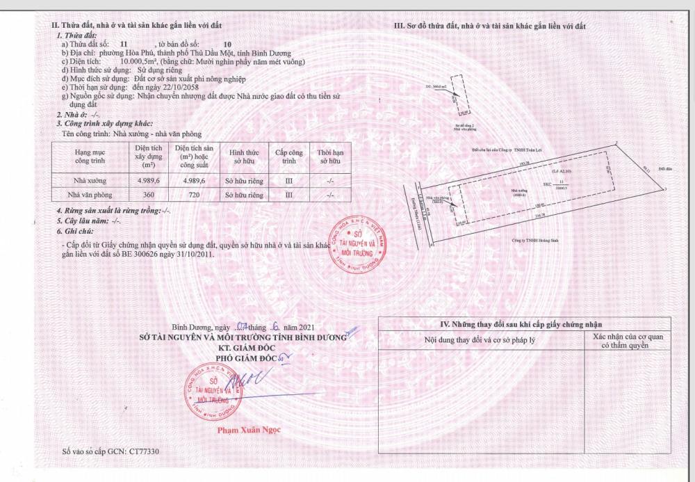 BÁN GẤP 10.000M2 ĐẤT NÔNG NGHIỆP - HÒA PHÚ, THỦ DẦU MỘT, BÌNH DƯƠNG - GIÁ CHỈ 90 TỶ - SỔ HỒNG2518350