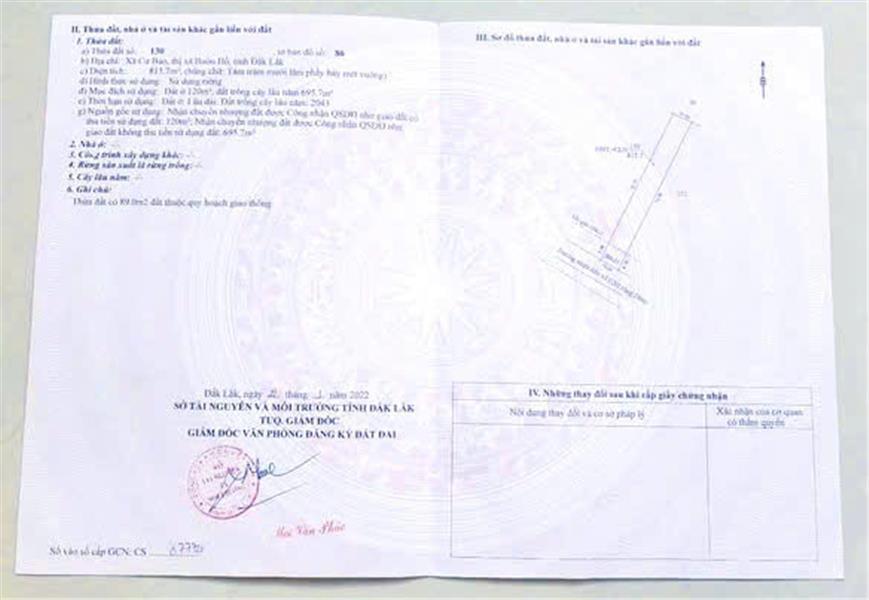 ĐẤT ĐẸP – GIÁ TỐT – CHÍNH CHỦ CẦN BÁN NHANH LÔ ĐẤT tại  Thị xã Buôn Hồ - Tỉnh Đắk Lắk2604116