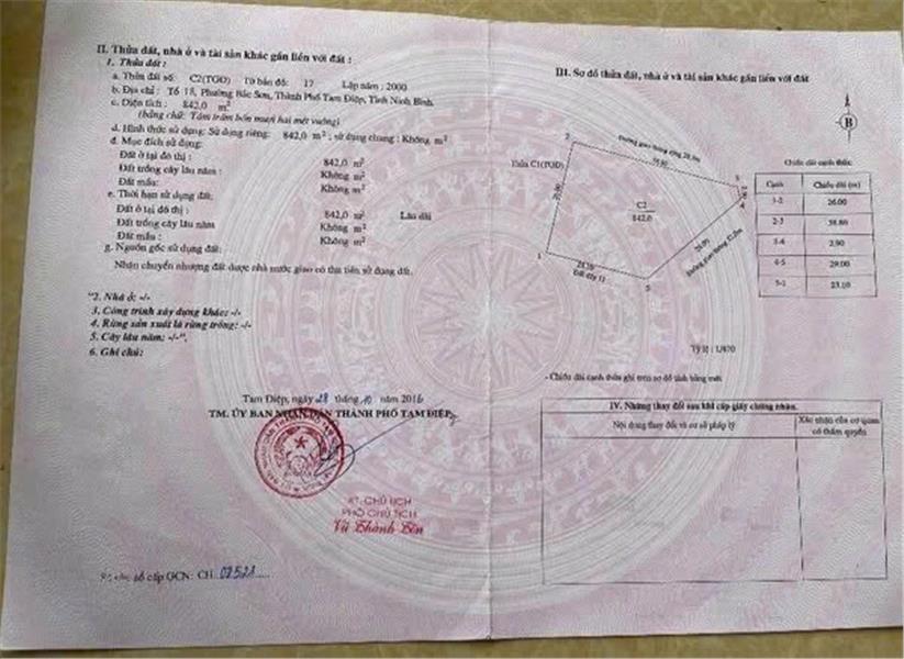 Bán Đất Nhà Vườn Chính Chủ - 2 Mặt Tiền Phường Bắc Sơn, Tam Điệp, Ninh Bình2562985