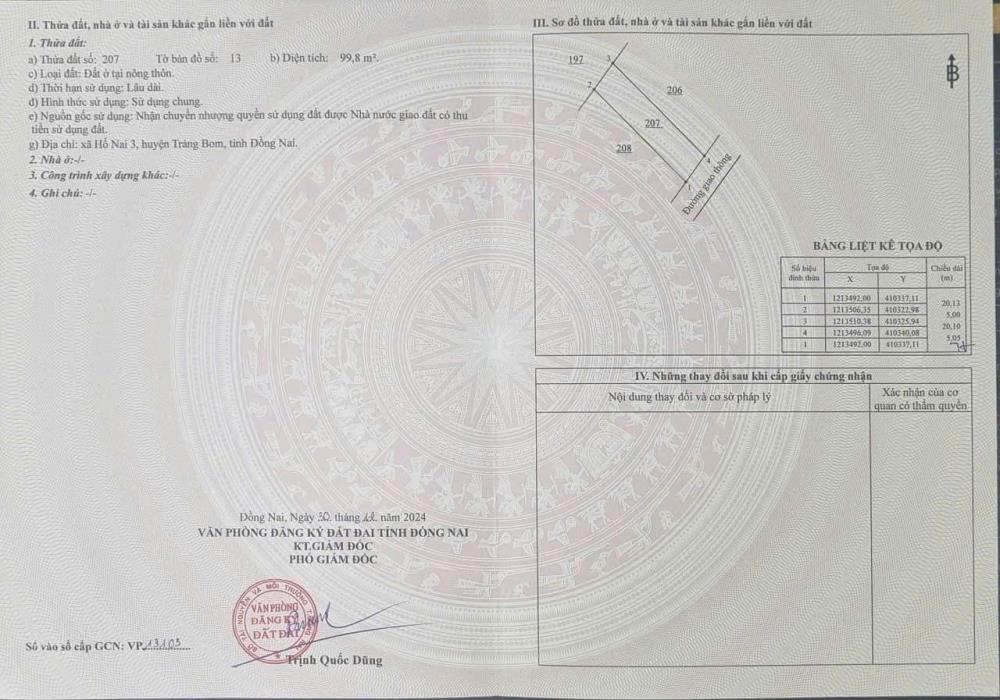 CHÍNH CHỦ CẦN BÁN NHÀ NGUYÊN CĂN Xã Hố Nai 3- Huyện Trảng Bom-Tỉnh Đồng Nai2544794