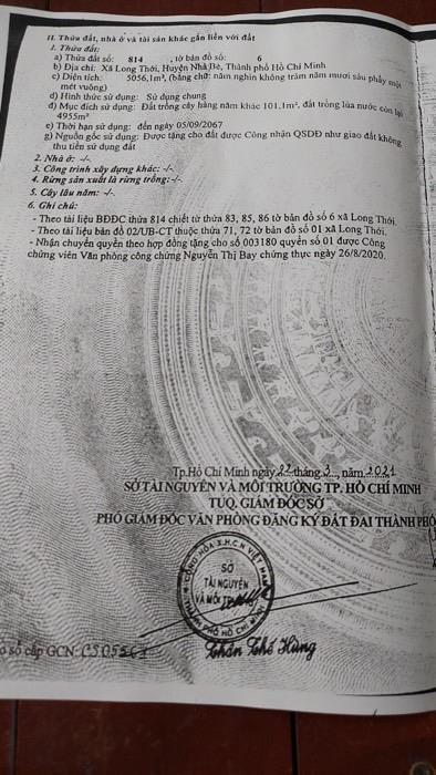 TRANG TRẠI BÁN TỰ NHIÊN HƠN 5056M2 - NGUYỄN HỮU THỌ NHÀ BÈ - 16,2 TỶ2583422