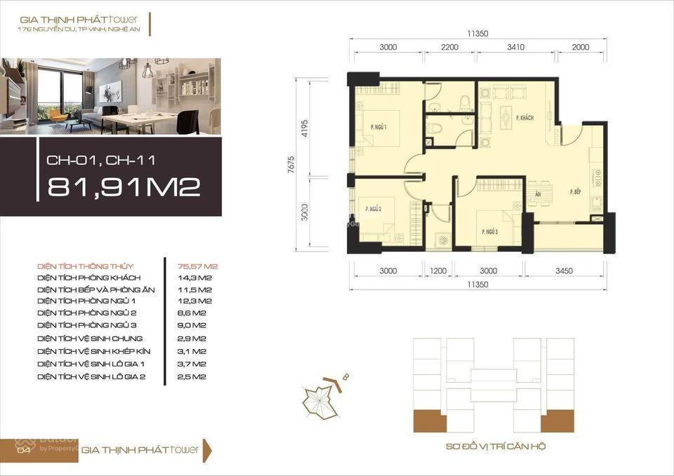 CHÍNH CHỦ CẦN BÁN CĂN HỘ CHUNG CƯ TẠI Gia Thịnh Phát TP Vinh, NGHỆ AN2323442