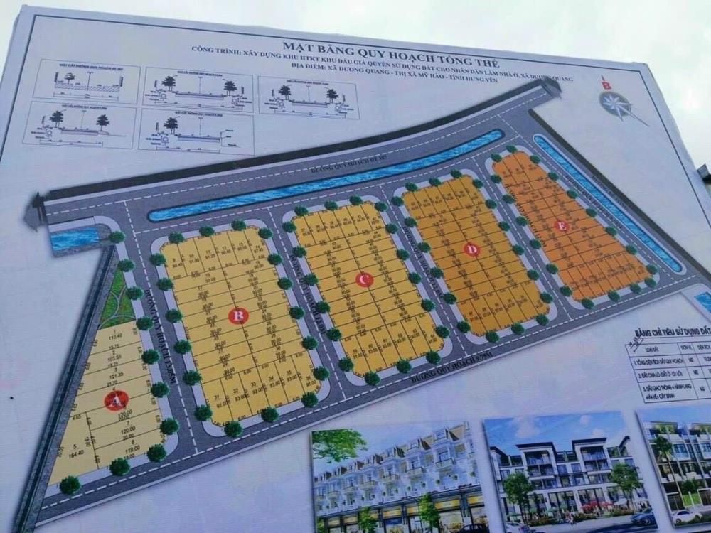 Lô góc cạnh vườn hoa giãn dân Dương Quang, Mỹ Hào, Mặt tiền 8m2554050