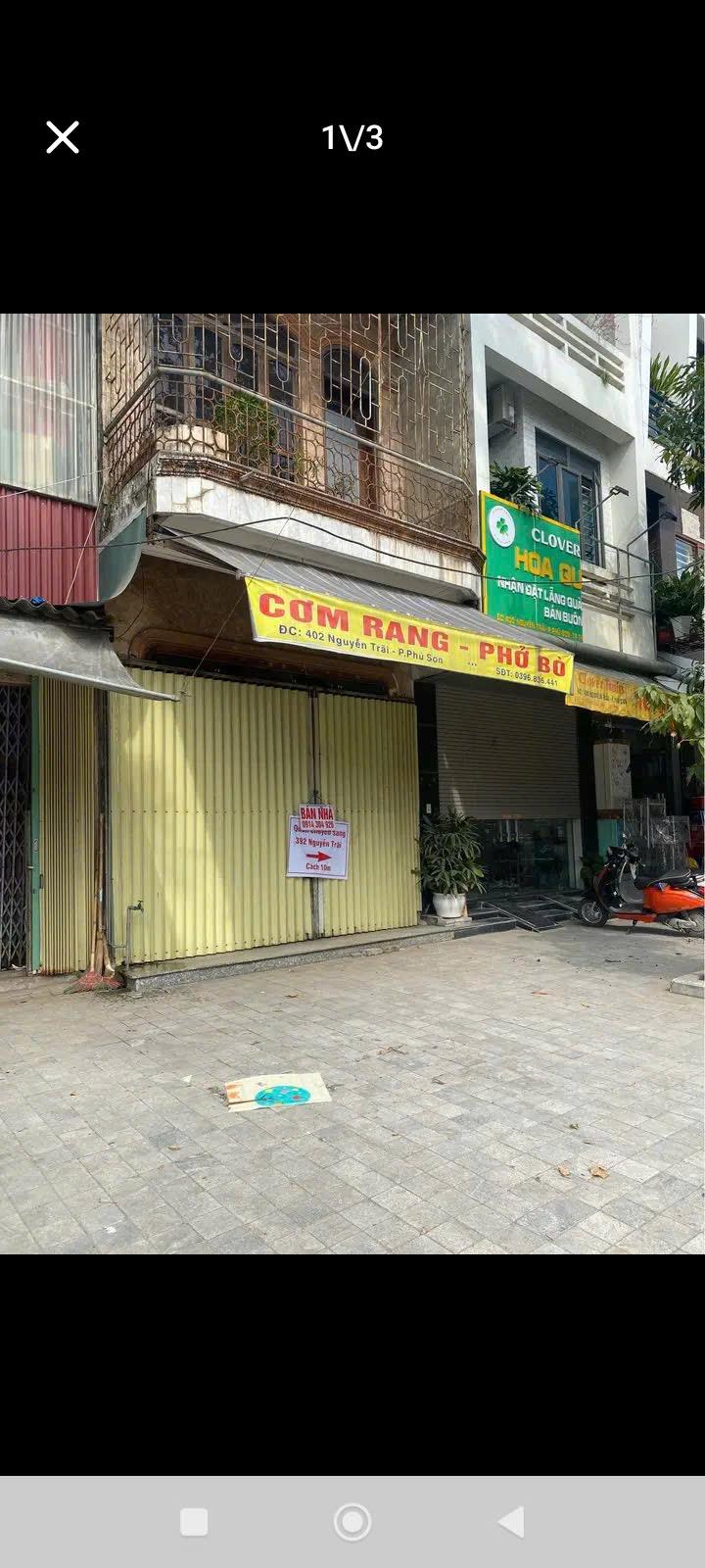 CHÍNH CHỦ CẦN BÁN  NHÀ 2 TẦNG MẶT ĐƯỜNG Tại NGUYỄN TRÃI , P. Phú Sơn, TP. Thanh Hóa, Tỉnh Thanh Hóa2640556