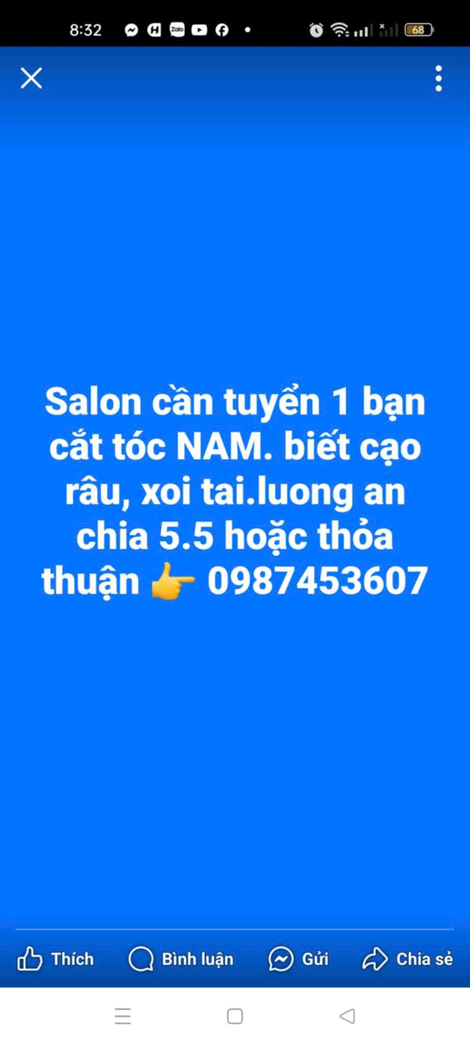 Salon tóc HƯƠNG số 48 đường Mai Lão Bạng Xóm 9 Nghi Phú Vinh Nghệ An CẦN TUYỂN:2473995