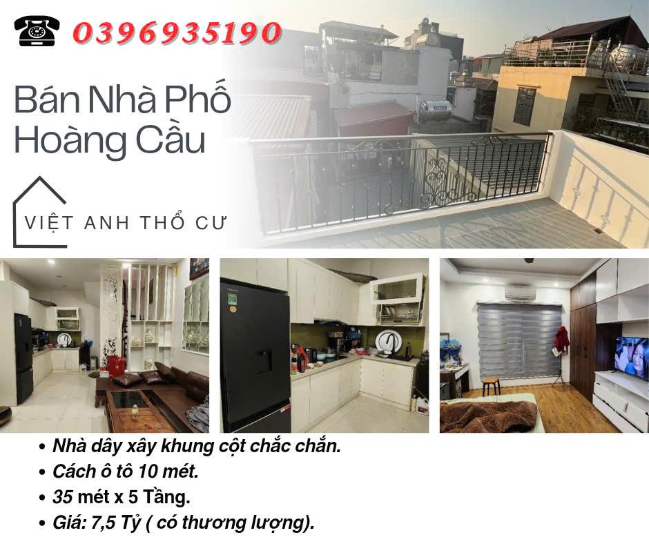 Bán nhà Phố Hoàng Cầu, Vị Trí Đắc Địa, Dân Xây Chắc Chắn, 35mx5T, Giá: 7.5 Tỷ, Lh: 03969351902378659