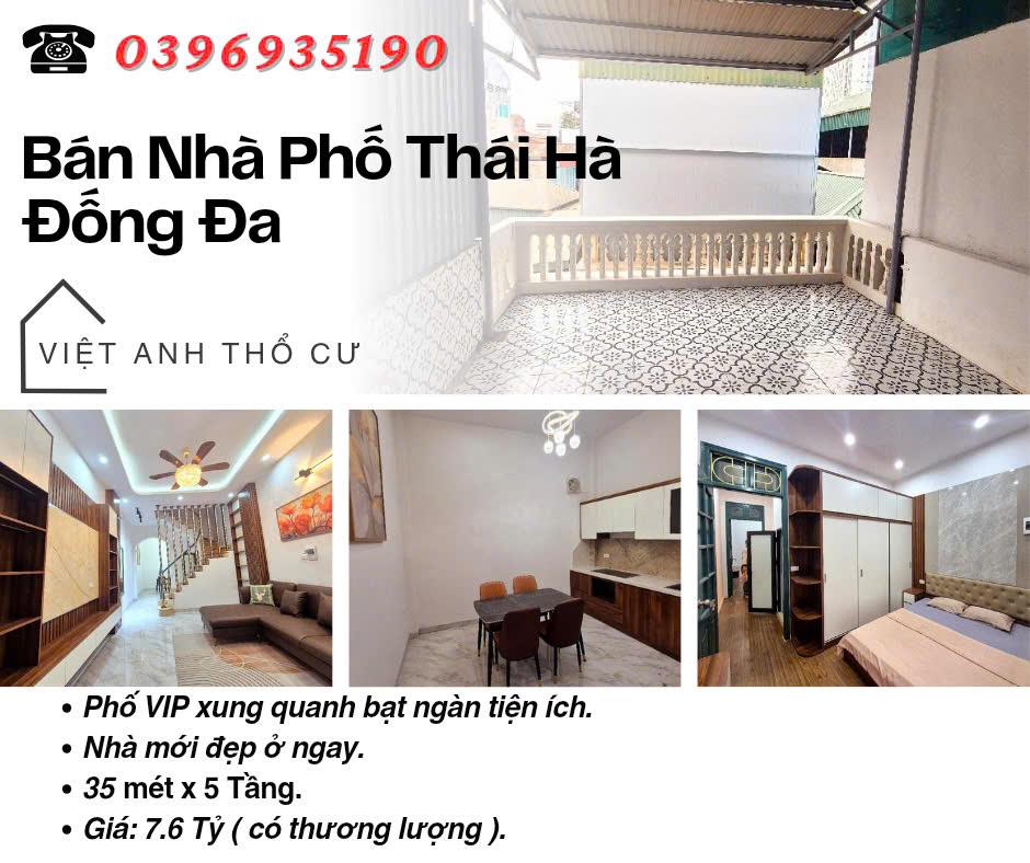Bán nhà Phố Thái Hà, Trung Tâm Đống Đa, Tiện Ích Bạt Ngàn, 35mx5T, Giá: 7.6 Tỷ, Lh: 0396935190.2635204