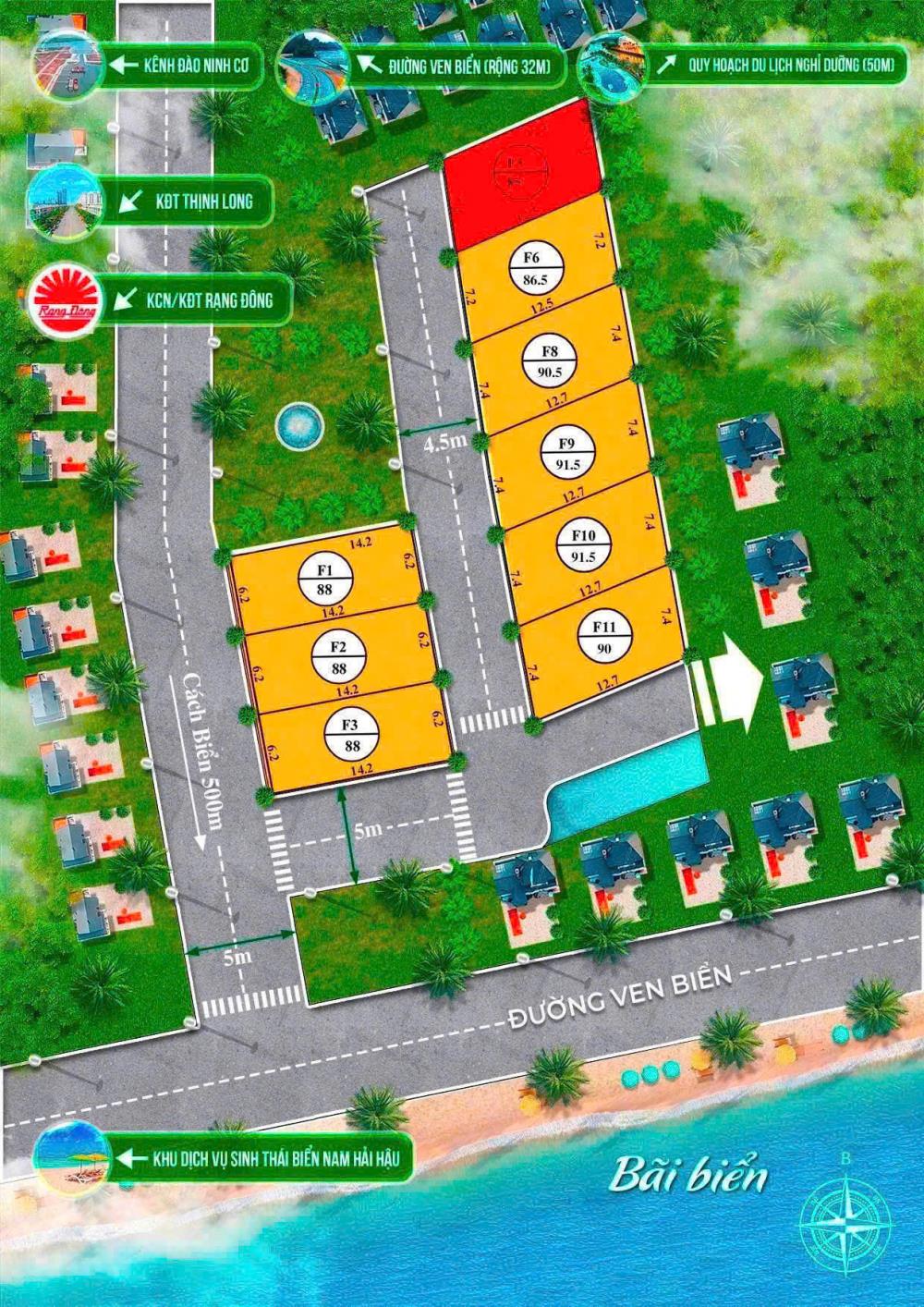 Phân lô LK 100m2 biển Quất Lâm Nam Định giáp biển giá nhỉnh 1 tỷ/lô2561380