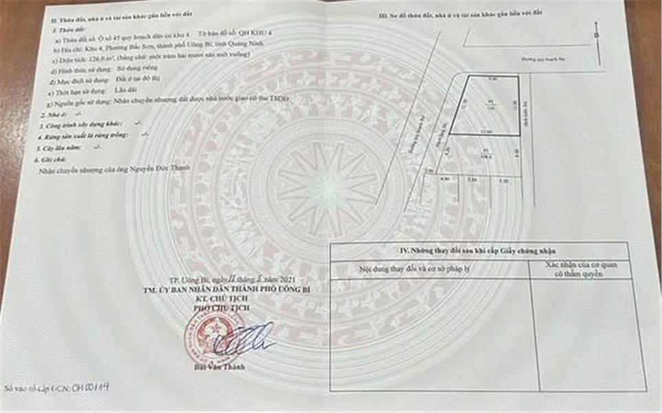 ĐẤT ĐẸP - GIÁ TỐT -CẦN BÁN LÔ Đất VỊ TRÍ ĐẸP TẠI KHU 4 , Phường Bắc Sơn, TP Uông Bí, Quảng Ninh2590201