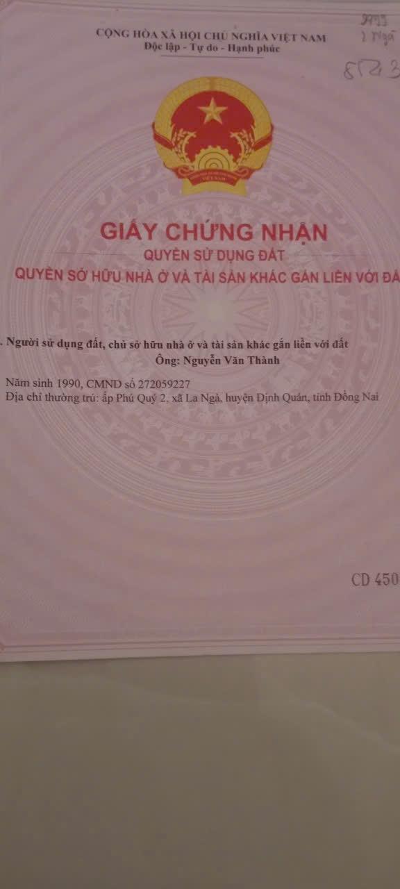 CHÍNH CHỦ Cần Bán Lô Đất Tại Ấp Phú Quý 2, Xã La Ngà, Huyện Định Quán, Đồng Nai.2486679