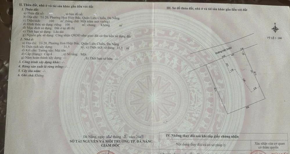 Bán đất kiệt oto  đường Nguyễn Văn Cừ, Phường Hòa Hiệp Bắc, Quận Liên Chiểu2532507