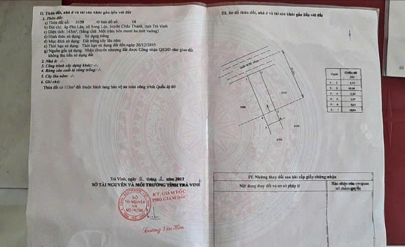 CHÍNH CHỦ CẦN BÁN ĐẤT TẶNG NHÀ TẠI XÃ SONG LỘC  - H. CHÂU THÀNH - TRÀ VINH.2586133