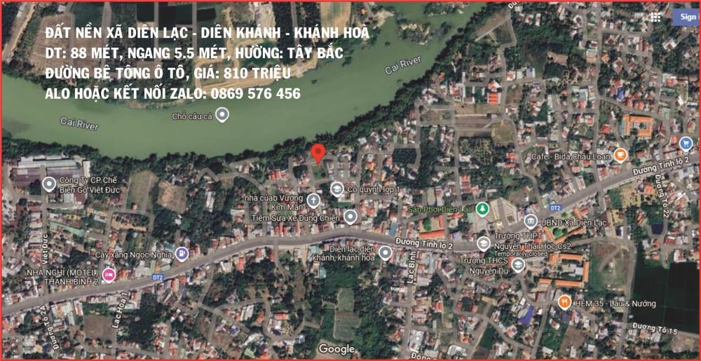 cần bán lô đất ở tại xã diên lạc, diên khánh, khánh hoà2427073