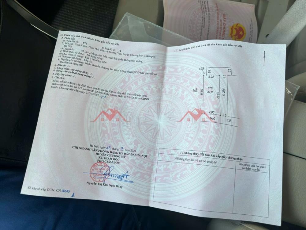 CHÍNH CHỦ BÁN LÔ ĐẤT 42M TẠI TRƯỜNG YÊN-CHƯƠNG MỸ-HÀ NỘI2622770