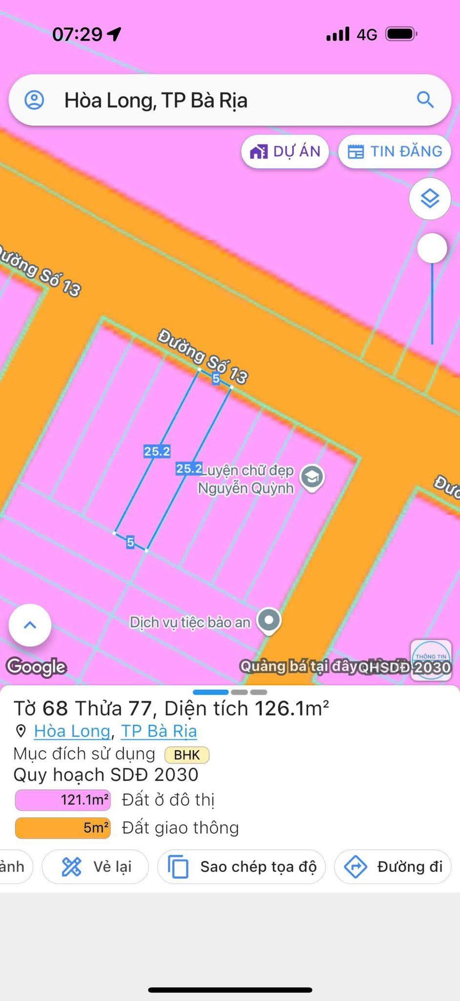 Cần bán lô đất đẹp mặt tiền Đường số 13, xã Hòa Long, TP Bà Rịa2610520