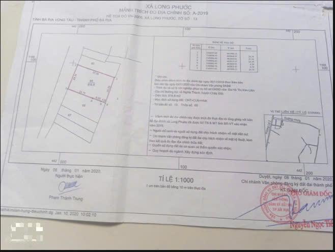 Bán đất tại Long Phước, Bà Rịa, Bà Rịa Vũng Tàu, giá ưu đãi 5.35 tỷ diện tích 916.8 m22443444