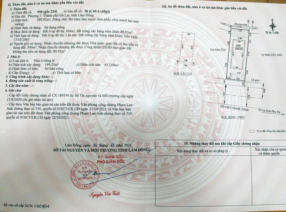 NHÀ ĐẸP - GIÁ TỐT - Chính Chủ Cần Bán Nhanh Căn Khách Sạn Xô Viết Nghệ Tĩnh, Phường 7, TP Đà Lạt, Lâm Đồng2341503