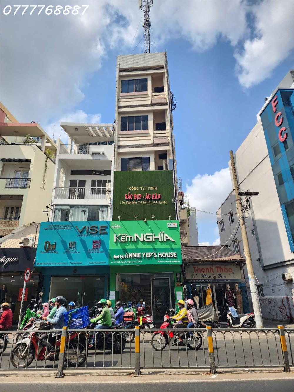 Nhà MT 5 tầng đường thương hiệu Hai Bà Trưng Quận 3 kế chợ Tân Định2425932