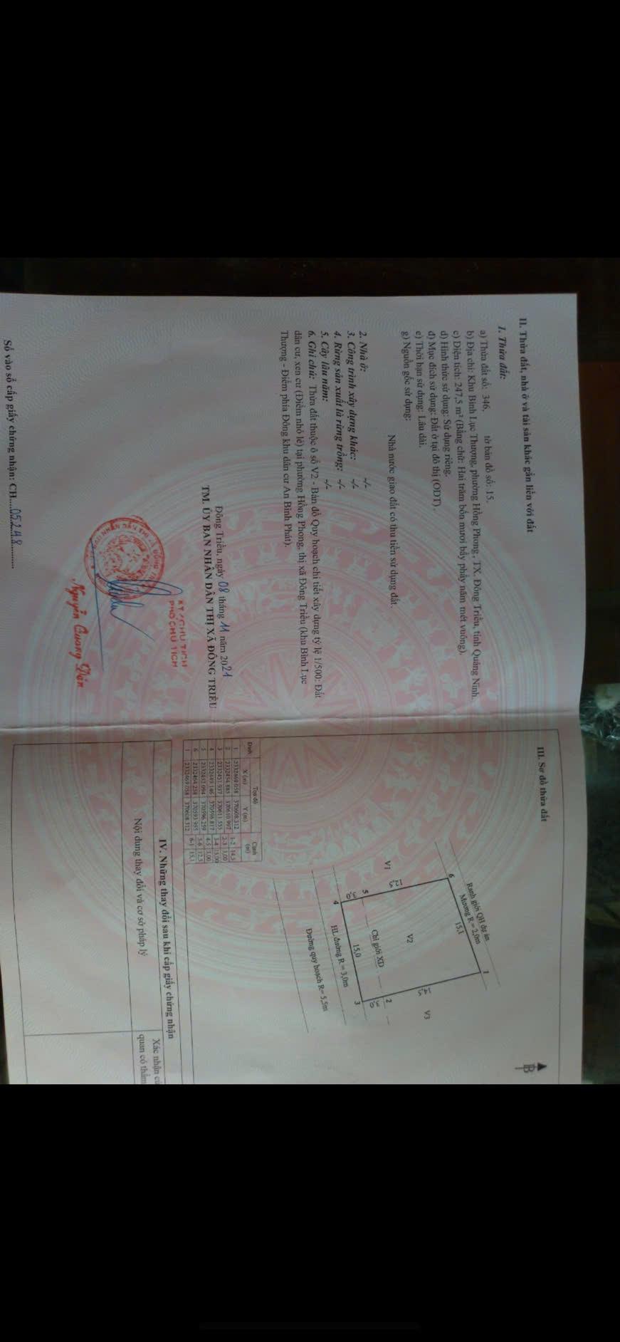 CHÍNH CHỦ CẦN BÁN  2 LÔ ĐẤT TRUNG TÂM TP ĐÔNG TRIỀU QUẢNG NINH2589866