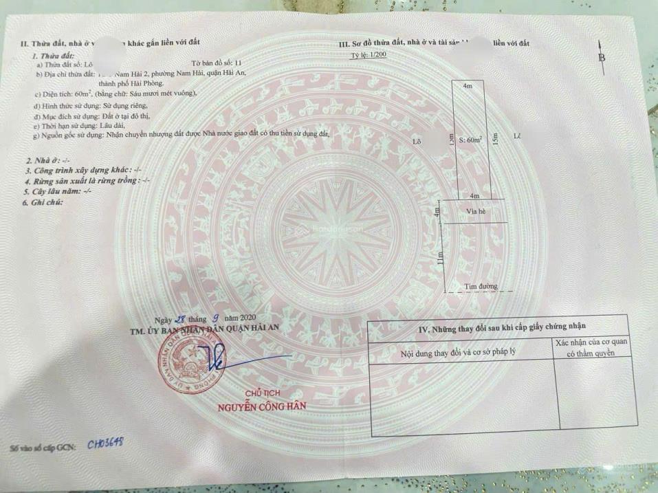 Bán đất tái định cư Nam Hải 2, Hải An, Hải Phòng2414349