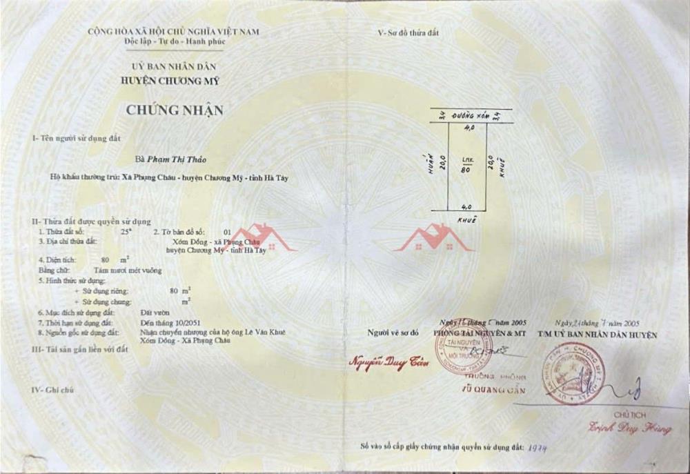 CHÍNH CHỦ BÁN LÔ ĐẤT 80M TẠI PHỤNG CHÂU-CHƯƠNG MỸ-HÀ NỘI2617401