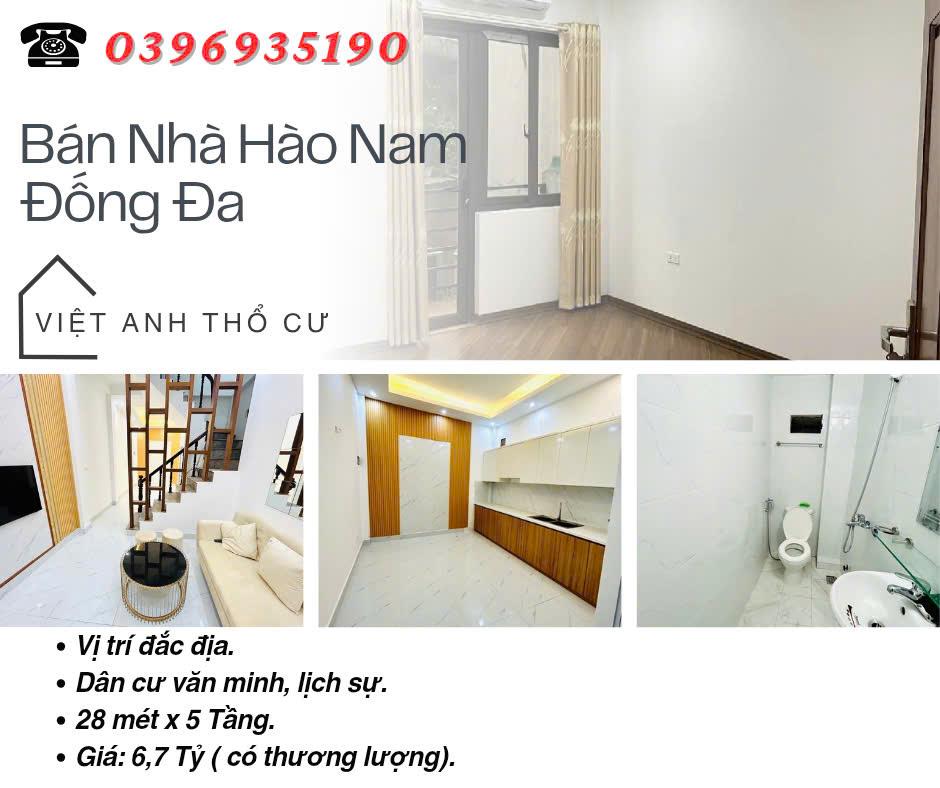 Bán nhà Hào Nam Đống Đa, Vị Trí Đắc Địa, Dân Cư Văn Minh, 28mx5T,  Giá: 6,7 Tỷ, Lh: 0396935190.2374675