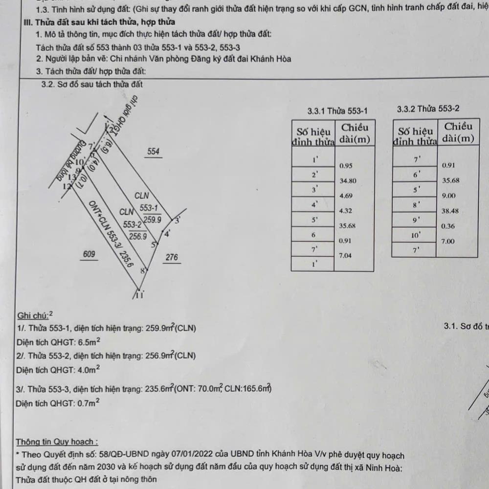 BÁN 3 LÔ ĐẤT THỔ CƯ SHR TRUNG TÂM NINH HÒA-KHÁNH HÒA.2545673