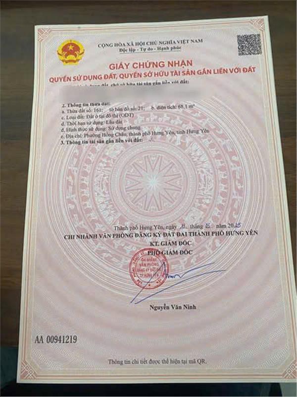 CHÍNH CHỦ Bán Nhanh Lô Đất Vị Trí Đắc Địa Ngay Trung Tâm Thành Phố Hưng Yên2577887