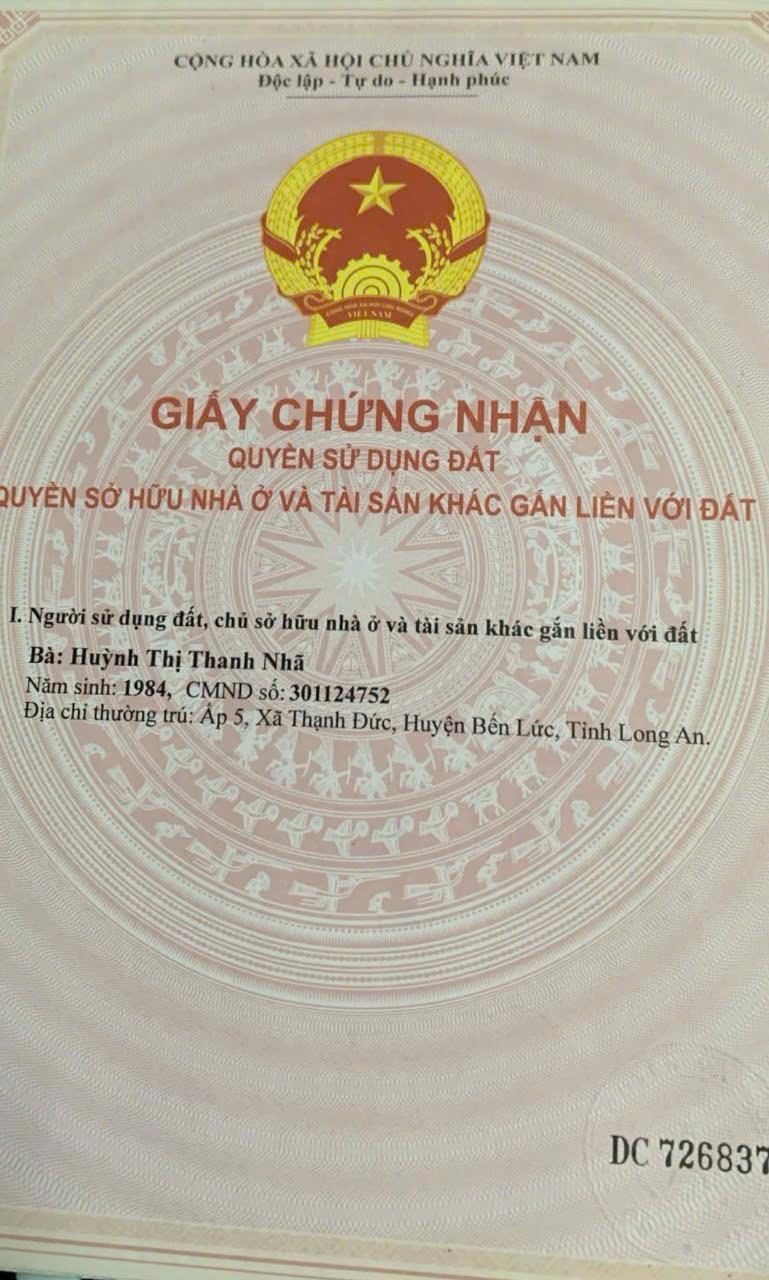 CHÍNH CHỦ CẦN BÁN NHÀ TẠI: xã Nhị Thành- Huyện Thủ Thừa- Tỉnh Long An.2563504
