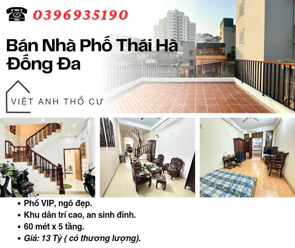 Bán nhà Phố Thái Hà, Nhà Phố Vip, Khu Dân Trí Cao, 60mx5T, Giá: 13 Tỷ, Lh: 0396935190.2423552