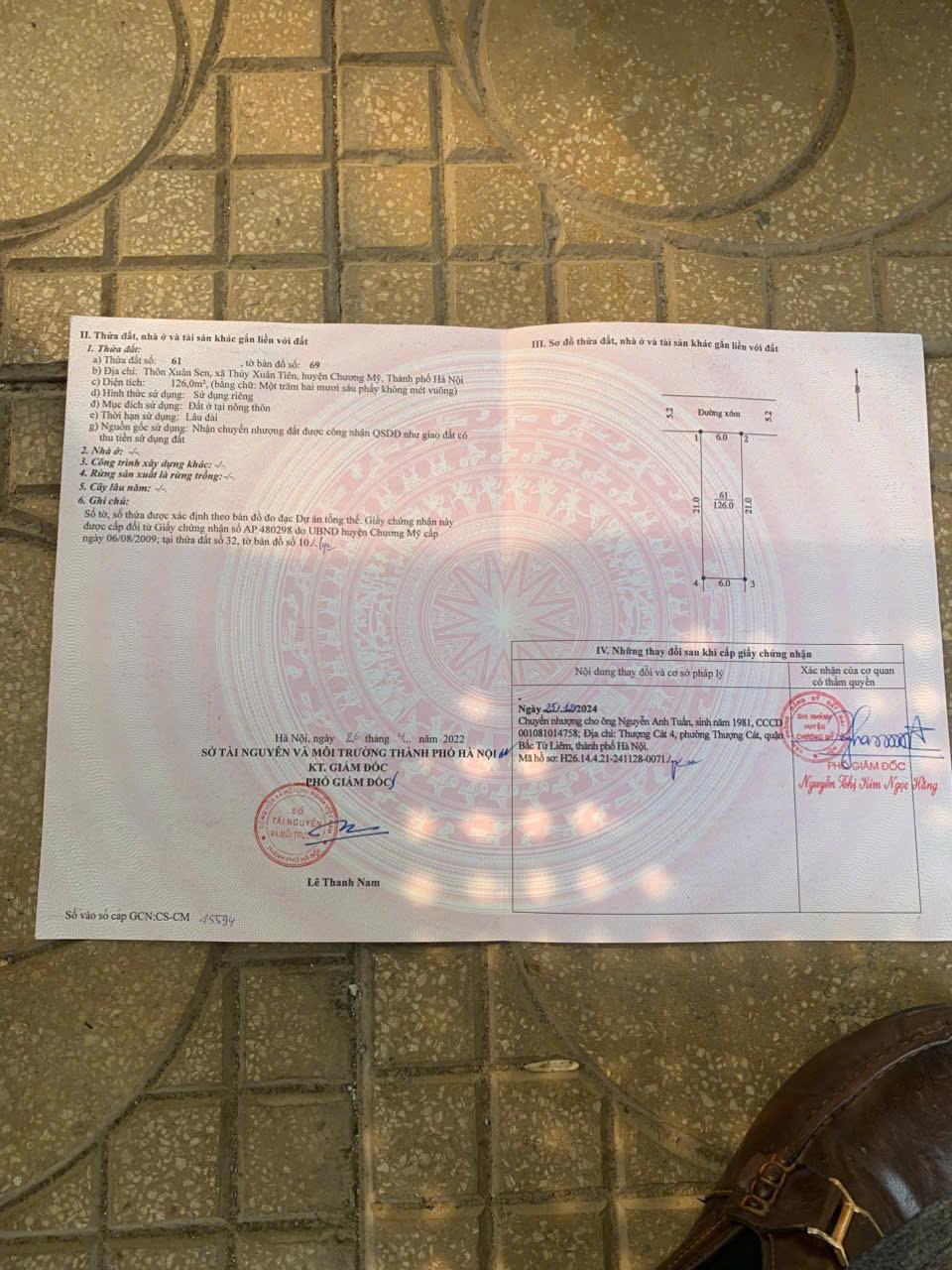 SIÊU HOT ĐẤT ĐẸP - GIÁ TỐT - Vị Trí Đắc Địa Tại Thôn Xuân Sen, Xã Thuỷ Xuân Tiên, Huyện Chương Mỹ, Thành phố Hà Nội2636828
