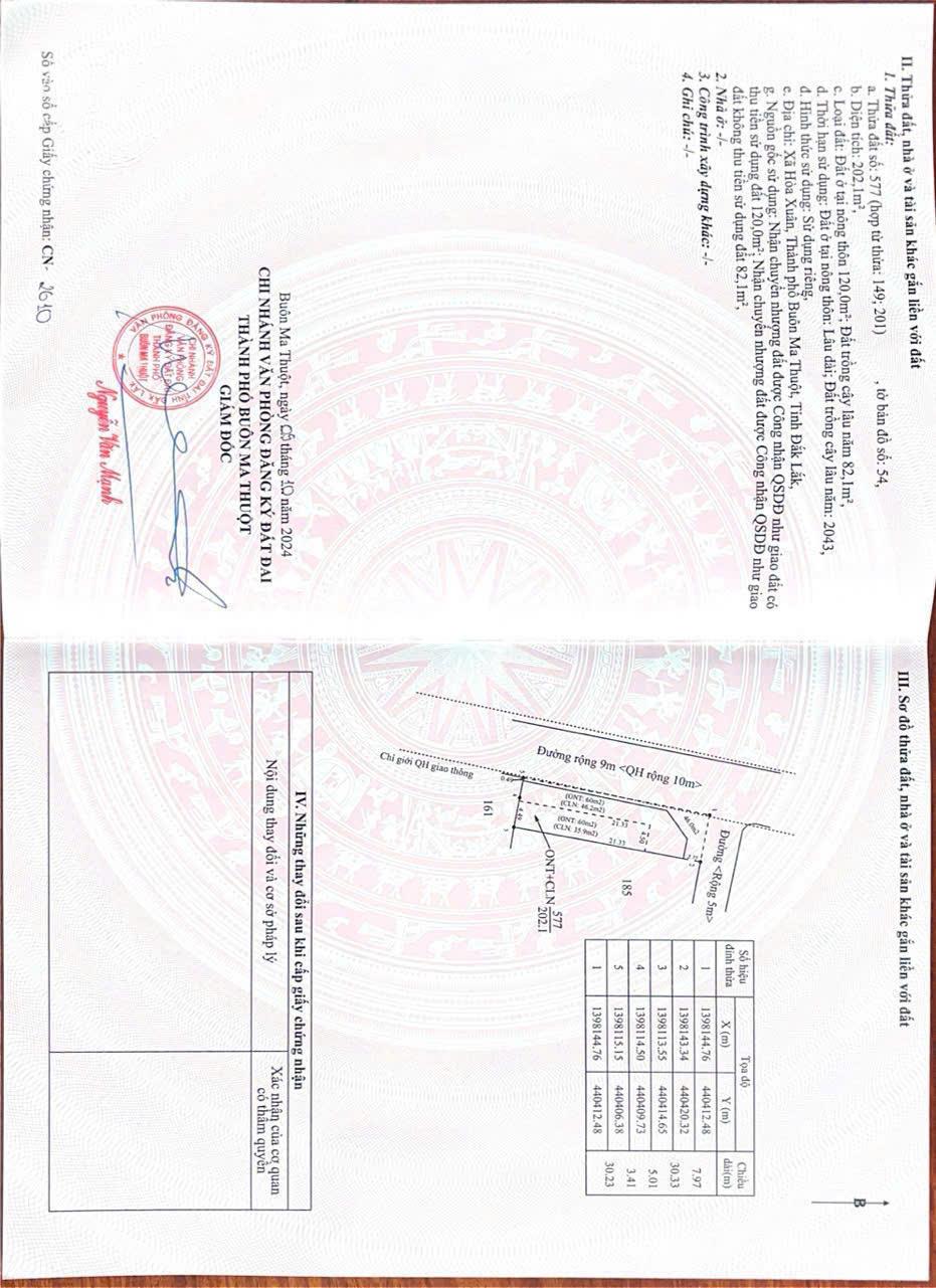 Chính Chủ Cần Bán Nhà Số 22, Thôn 2, xã Hoà Xuân, Thành Phố Buôn Ma Thuột, Đắk Lắk2607417