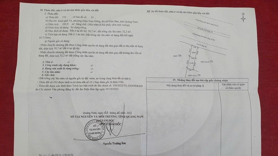 ĐẤT ĐẸP - CẦN BÁN LÔ ĐẤT MẶT TIỀN TẠI Đường Trần Thủ Độ, P.Điện Nam Đông, TX xã Điện Bàn, Quảng Nam2511275
