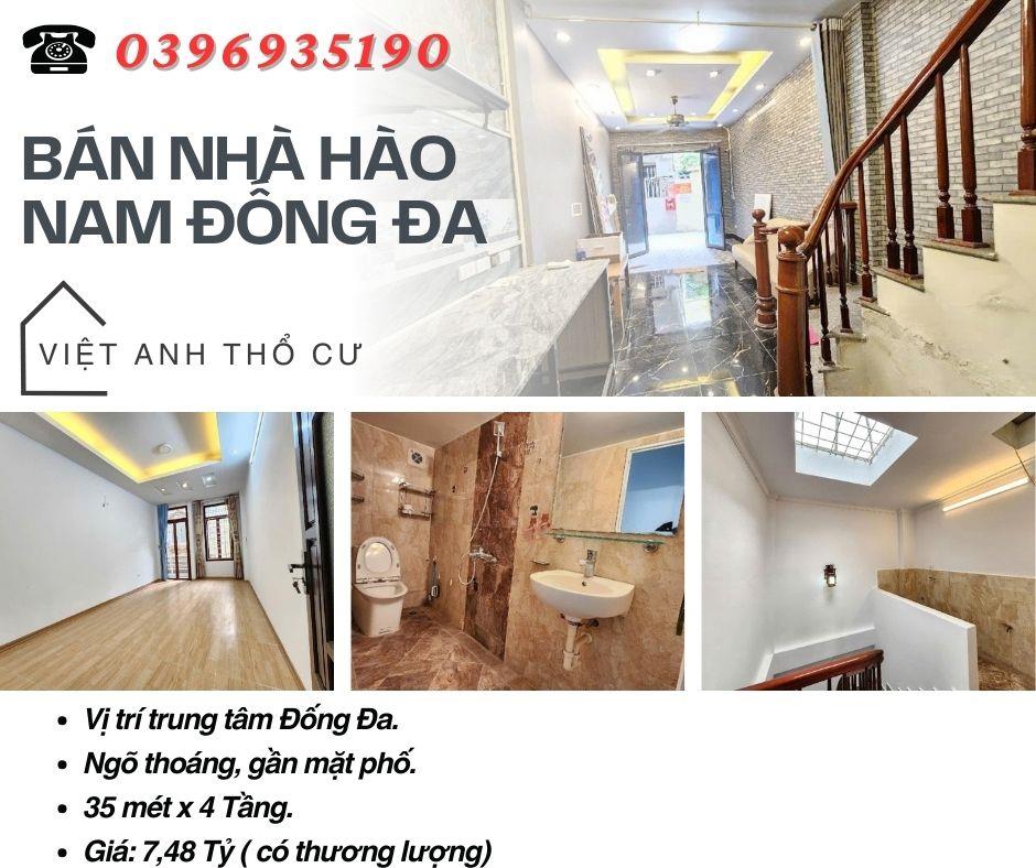 Bán nhà Hào Nam Đống Đa, Vị Trí Gần Mặt Phố, Nhà Dân Xây, 35mx4T, Giá: 7,48 Tỷ, Lh: 0396935190.2369801