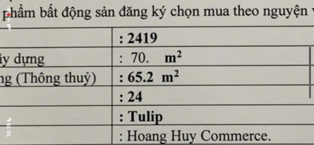 Bán 2 Căn Chung Cư Chính Chủ Tại Hoang Huy Commerce Đường Võ Nguyên Giáp quận Lê Chân.2439277