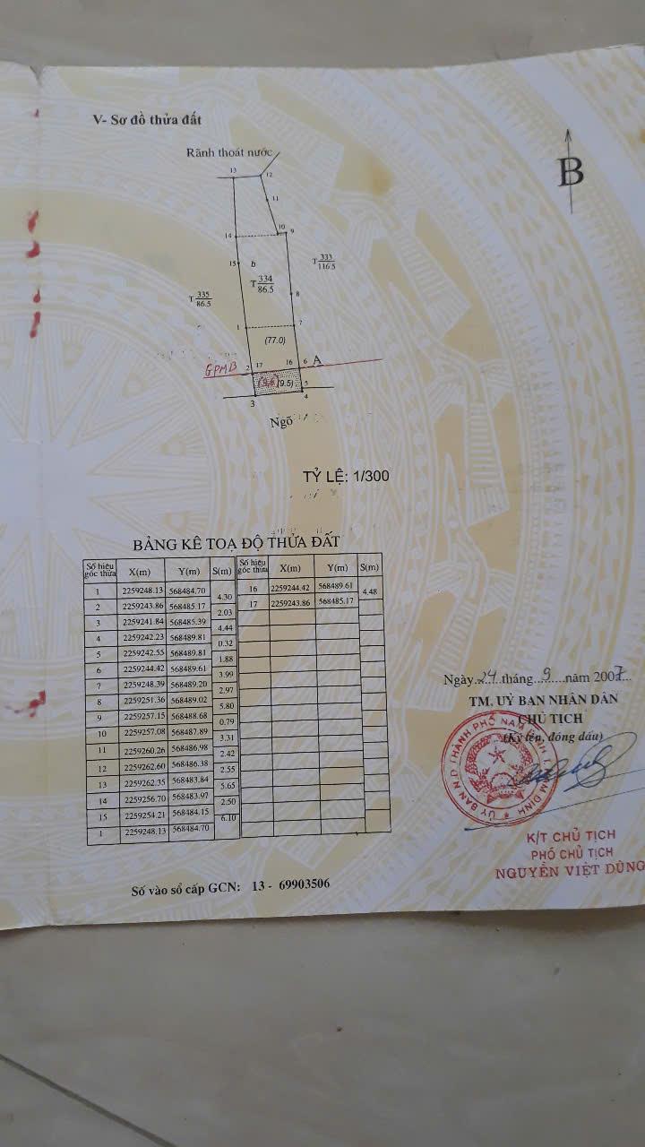 Chính chủ cần bán căn nhà Tại Số 134 Mặt Đường Nguyễn Khuyến – Phường Mỹ Xá – TP Nam Định.2372199