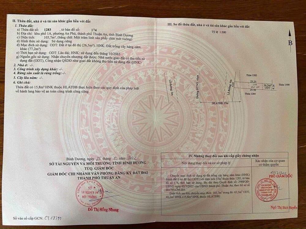 Chính chủ cần bán nhà cấp 4 ngay trung tâm An Phú - TP Thuận An- Bình Dương2489588