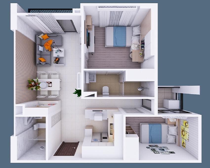 Cho thuê căn hộ Thịnh Phát Tower - Full nội thất 2pn,2wc2320360