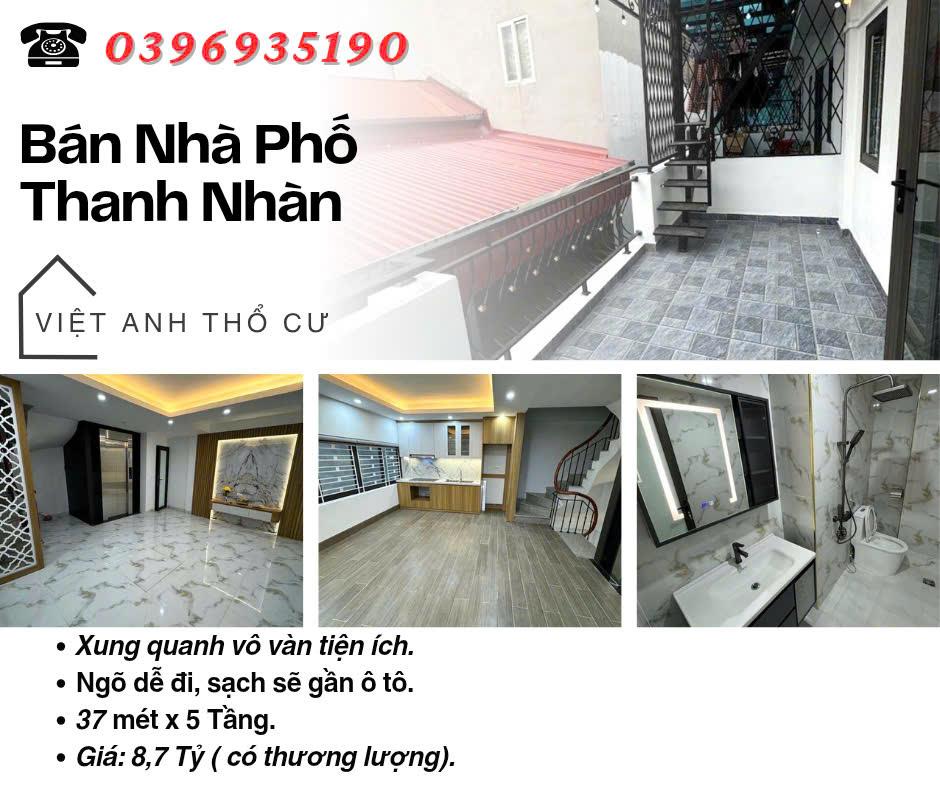 Bán nhà phố Thanh Nhàn, Trước Nhà Rộng, Thang Máy Xịn, 37mx5T, Giá: 8.7 Tỷ, Lh: 0396935190.2393271