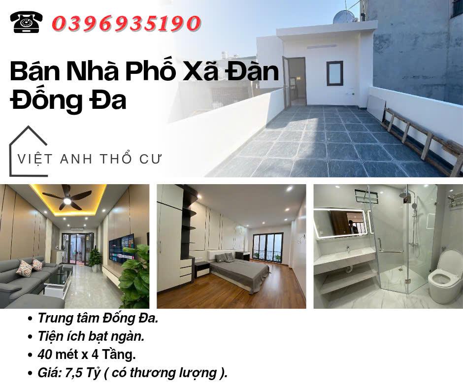 Bán nhà Xã Đàn_Lô Góc_Ba Mặt Thoáng_40mx4T_Giá: 7.5 Tỷ_Lh: 0396935190.2594965