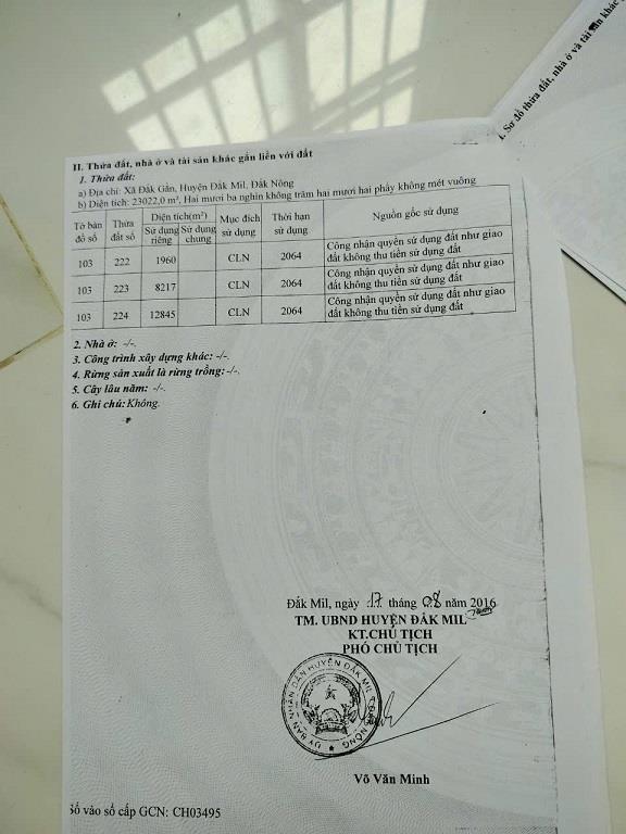 Cần bán 2,3ha sổ sách nhà cửa điện nước đầy đủ chỉ 1,2tỷ - Đất ở Đắk gằn, Đắk Mil, Đắk nông!2380677