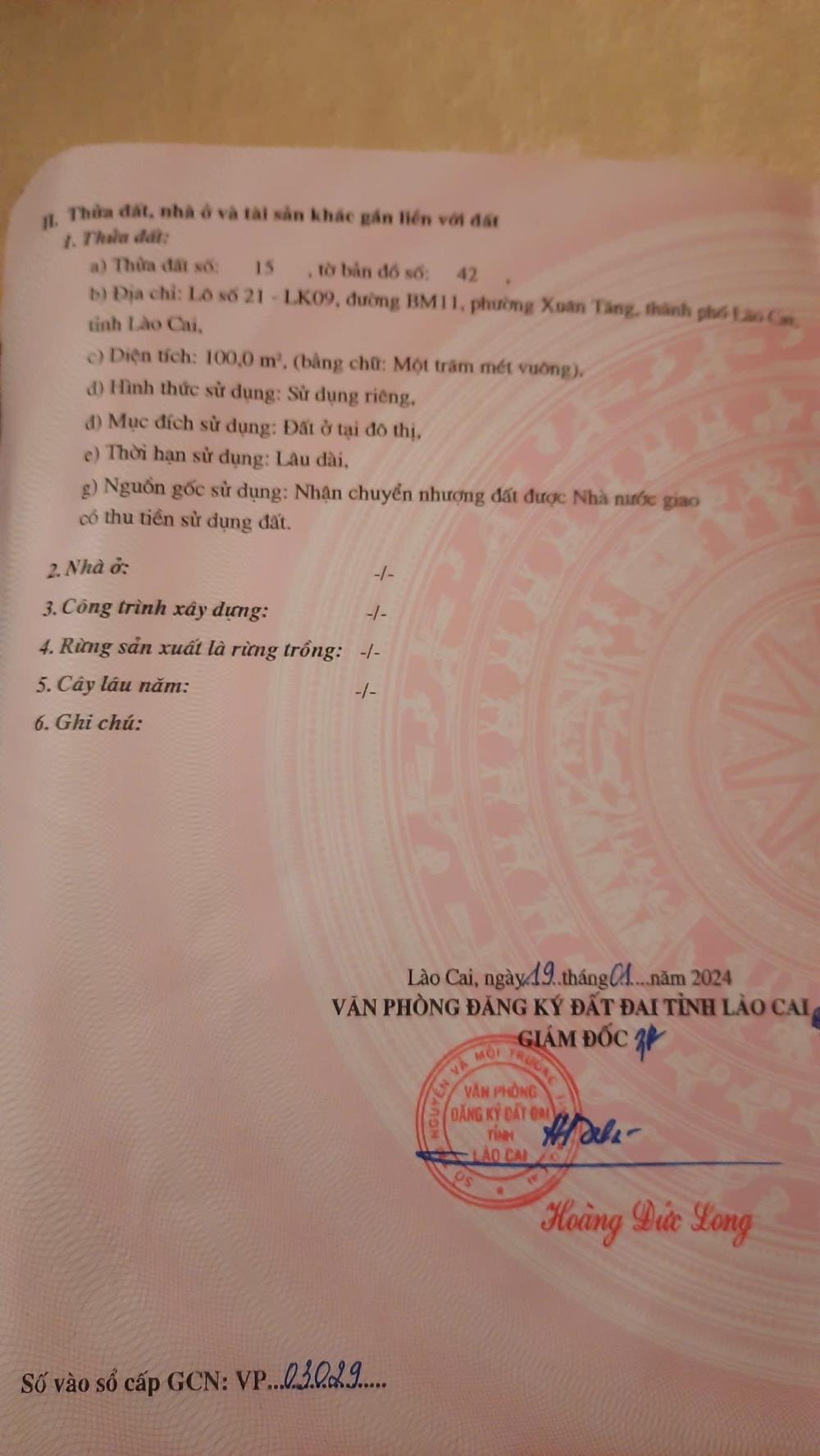 BÁN LÔ ĐẤT ĐẸP GIÁ TỐT SỐ 21-LK09, ĐƯỜNG BM11, P. XUÂN TĂNG, LÀO CAI2618924